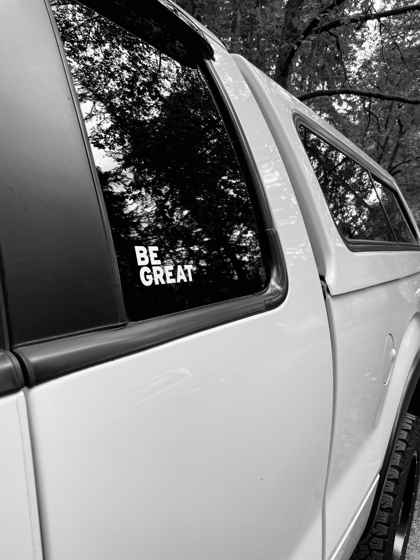WHITE DECAL STICKER